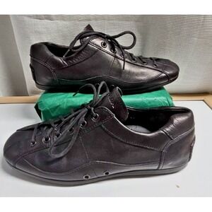 CAR SHOE PRADA Italy made leather laced up driving shoes woman UK 7E /US 9.5-10W